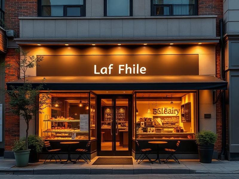 街角烘焙咖啡店探店推荐，温暖灯光的店面门头